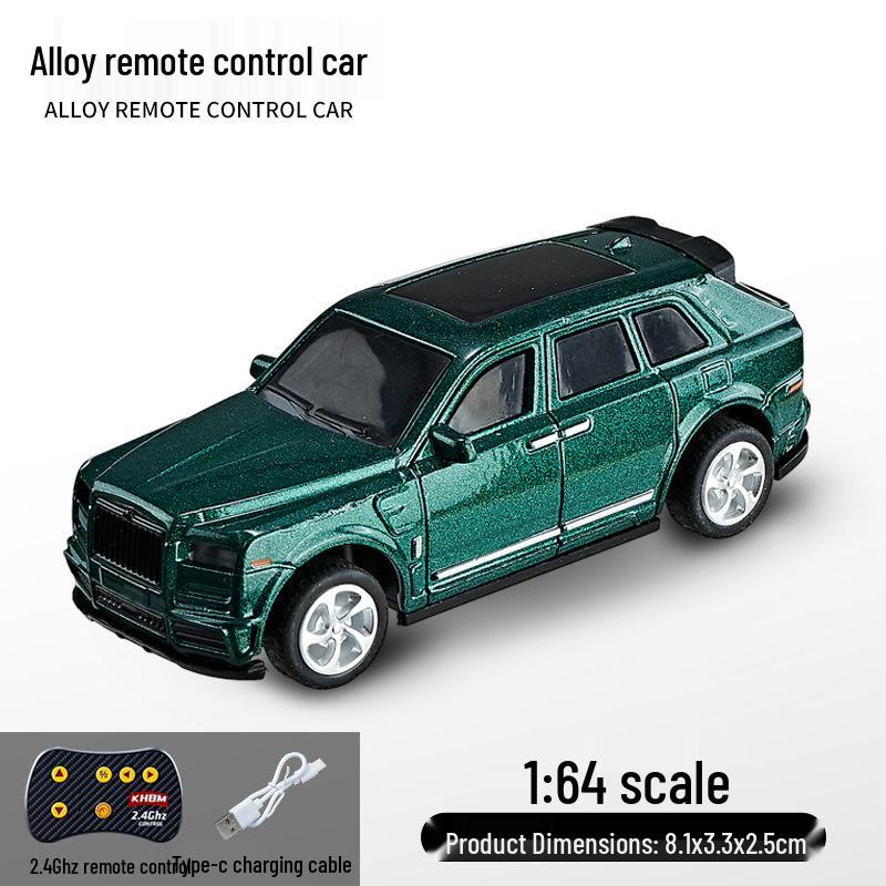 1:64 Mini Precision Alloy RC Off-Road Car with Trailer, Adjustable Speed, 2.4G Charging