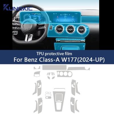 TPU Schutzfolie für das Fahrzeuginnere für Mercedes Benz MB A-Klasse W177 2024 2025 Auto Mittelkonsole Transparent Kratzfest Reparatur