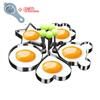 1/5PCS Stainless Steel Round/Heart/Flower/Five-Pointed Star And Mouse Shaped Egg Mold Ring Kitchen Utensil