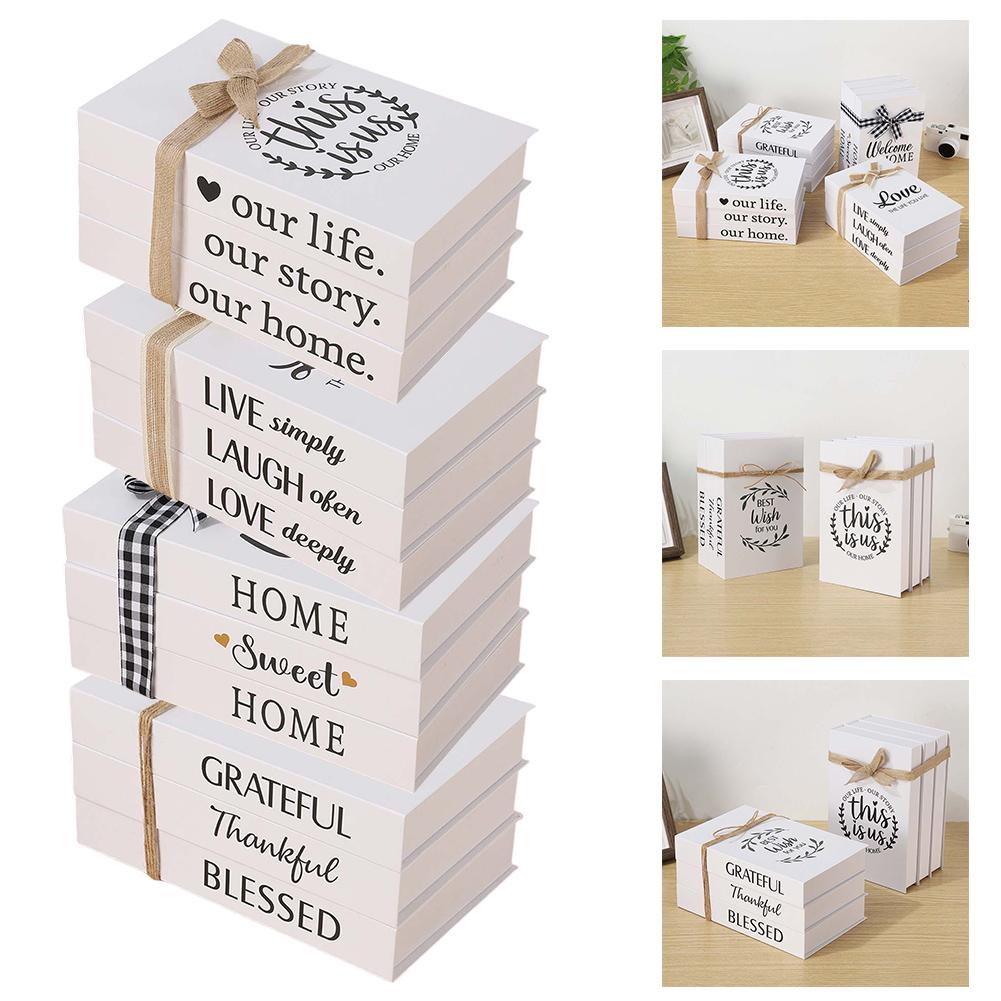 Faux Book Stacks 3Pcs of Rustic Charm for Home Decoration and Styling Ideas