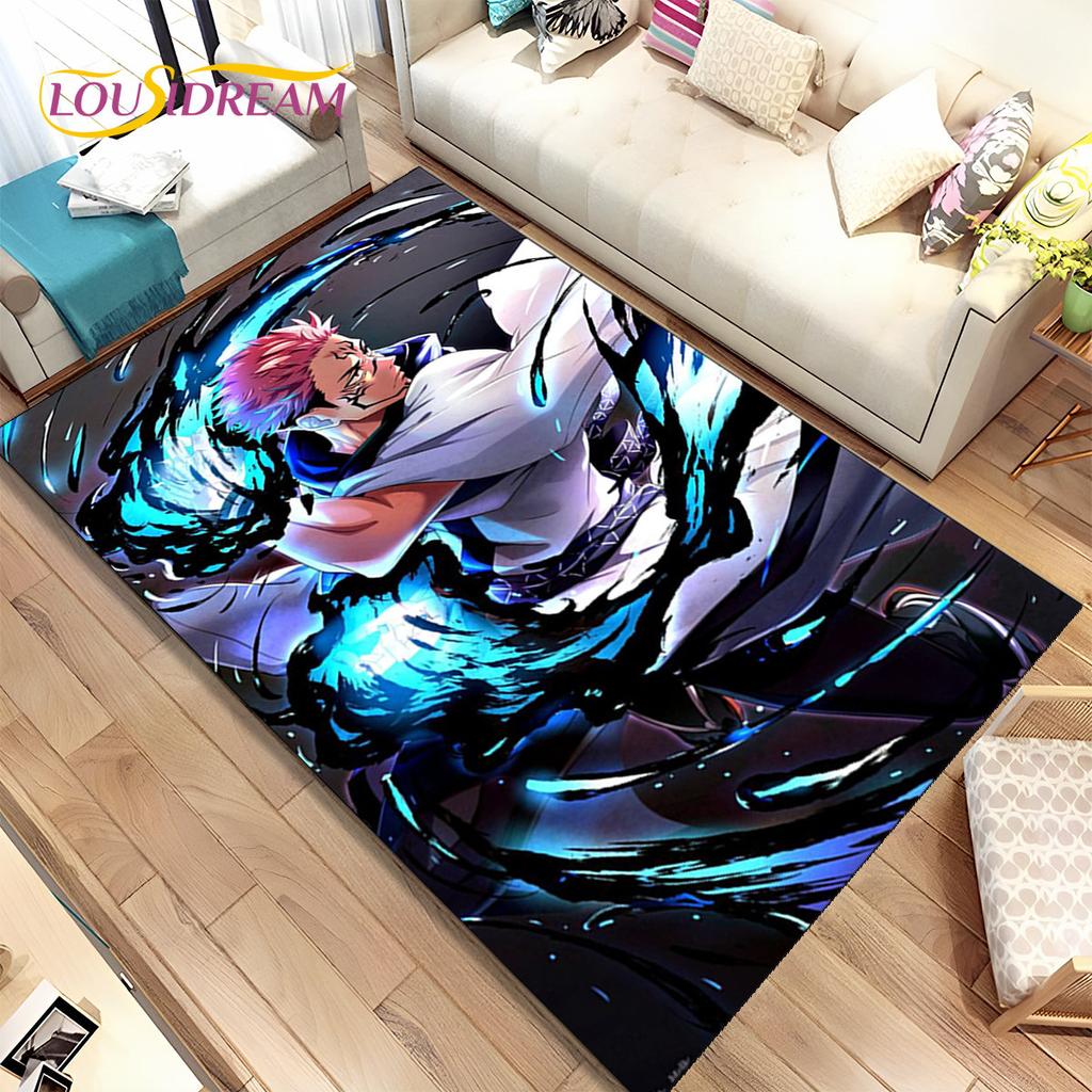 Tappeto Area Cartoon Anime Jujutsu Kaisen Grande, Tappeto per Soggiorno Camera da Letto Divano Zerbino Decorazione, Tappetino Antiscivolo per Bambini