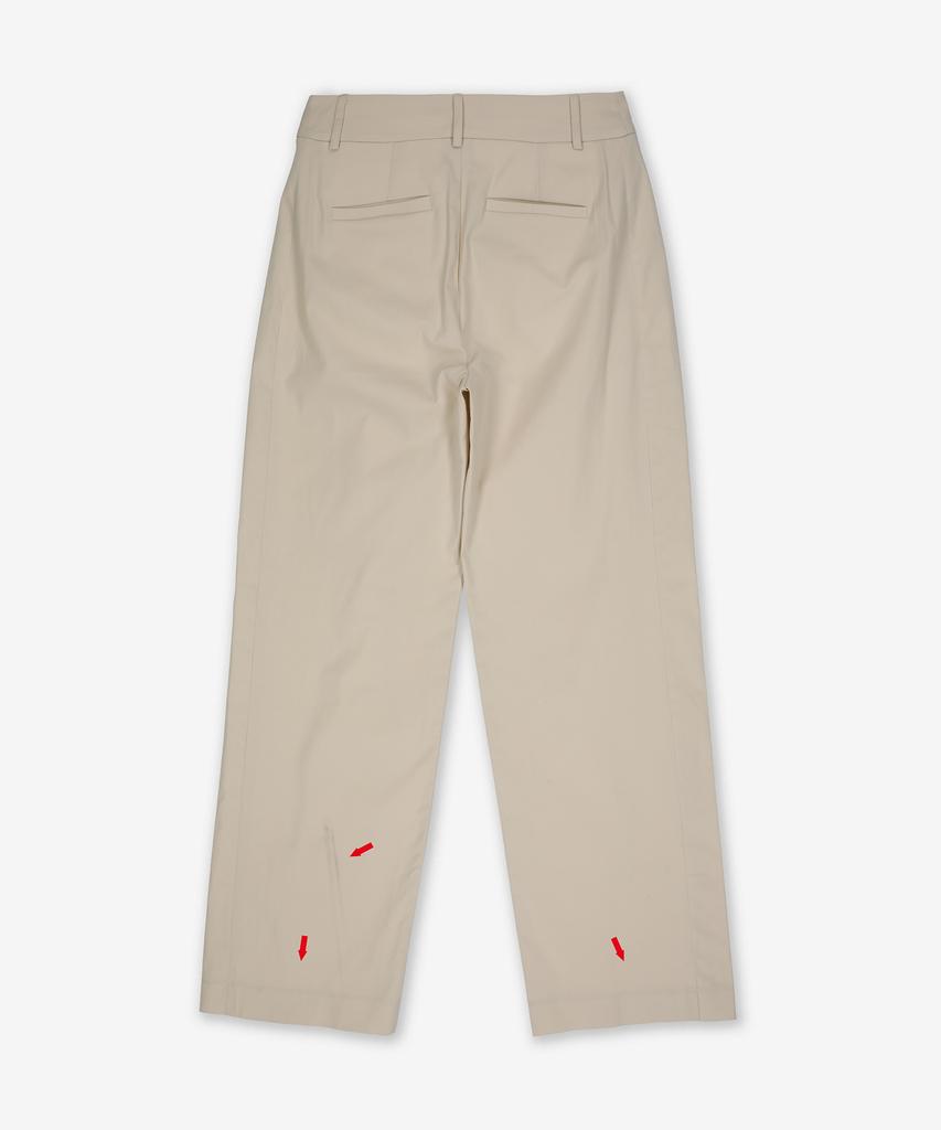 WOERA Wide Leg Pants - Beige / N1029Beige02
