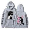Men's street sweatshirt Death Note L print anime hoodie plus velvet men and women autumn and winter comfortable sweatshirt