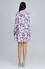 Floral dress with a bow on the neckline - M599 size /