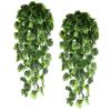 Simulation Small Turtle Back Leaf Wall Hanging Plastic Vine Artificial Plant Green Plant Wall False Flower Vine Balcony Decoration