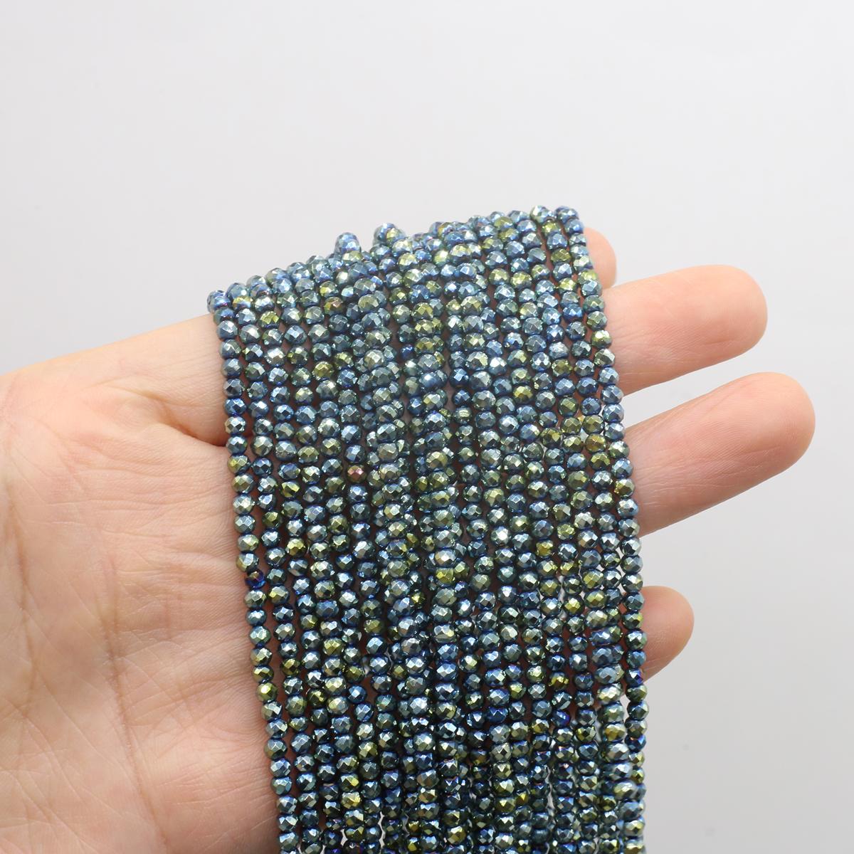 

2-ниточные бусины из шпинели 3 мм, граненые натуральные камни, свободные бусины-разделители для изготовления ювелирных изделий, ожерелий, браслетов, аксессуаров, длина бусинок 38 см 2Strand/3mm