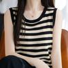 Navava Women Striped Sleeveless Knit Top Nk2930 1 + 1