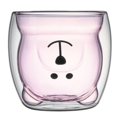 Cartoon Double Layer High Borosilicate Glass Bear Cup Insulated Coffee Macchiato Drink Cup