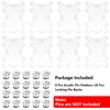 8 Pcs Badge Buddy Pin Holders With 20 Locking Pin Backs, Acrylic Badge Buddy Topper & Pin Holder For Nurse, Doctor, Student & St