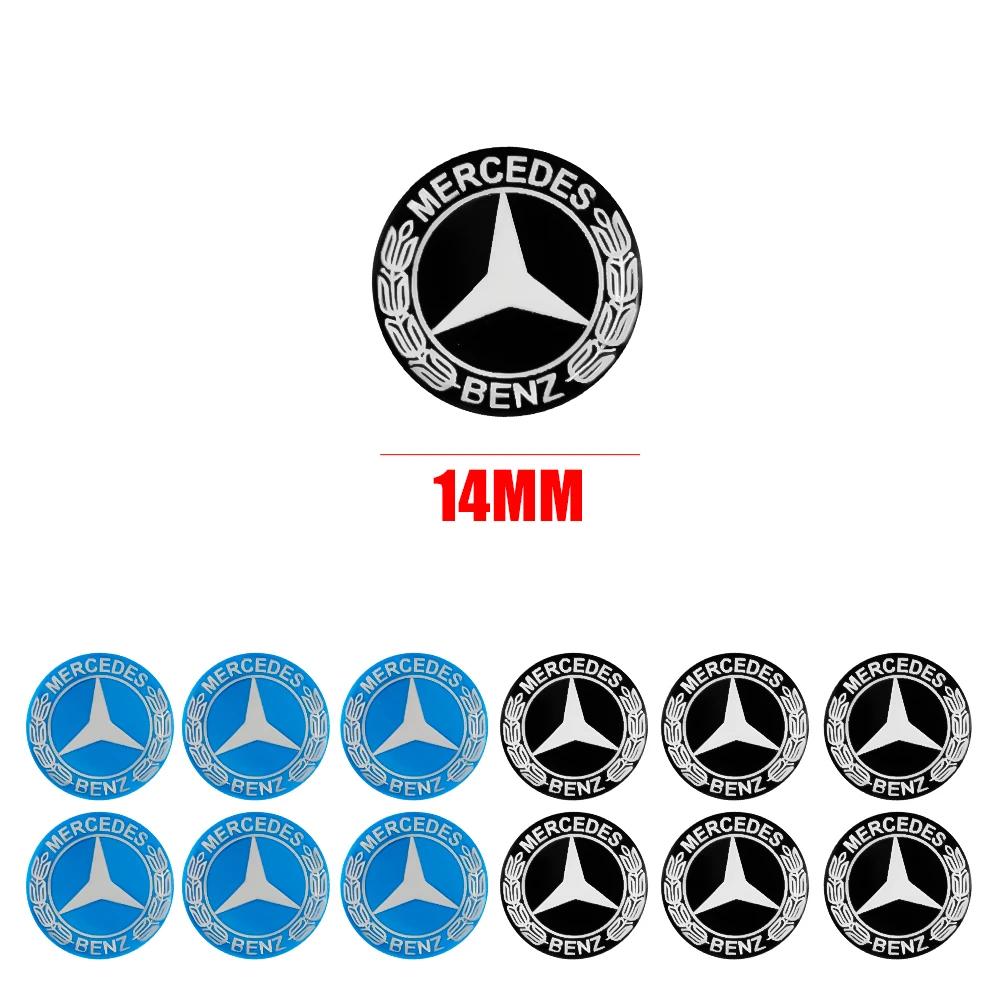 CSF1 10/20pcs 14mm Replacement Car Key Badge Stickers Emblem Auto Key Decoration For Mercedes Benz A B C E R G Class AMG W124 W169