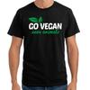 Men's and Women's T-shirts Go Vegan Save Animals Vegetarian Vegan Vegetarianism Gift