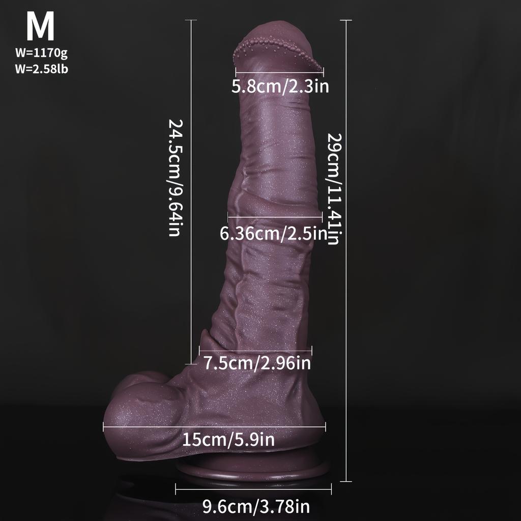 Chocolate Color Realistic Silicone Dildo, Large Hands-Free Design, Strong Suction Cup, Ultra Soft Liquid Silicone, Premium Collection