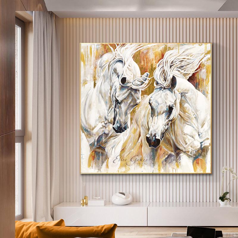 Artă de perete tradițională chinezească, cai care alergă, pictură pe pânză, postere, imagini de perete cu animale, pentru camera de zi, verandă, decorațiuni pentru casă Cuadros