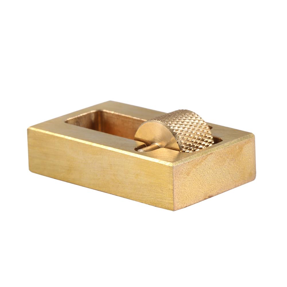 Leather Top Edge Dye Oil Roller Box Applicator DIY Craft Treatment Tool Brass with Extra Roller
