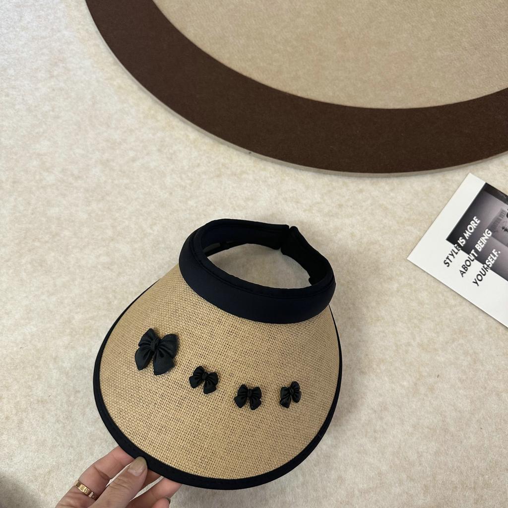 Parent-child Sun Hat Summer Big Brim Girls Empty Top Hat Sweet Bow Sun Hat Children's Sun Hat