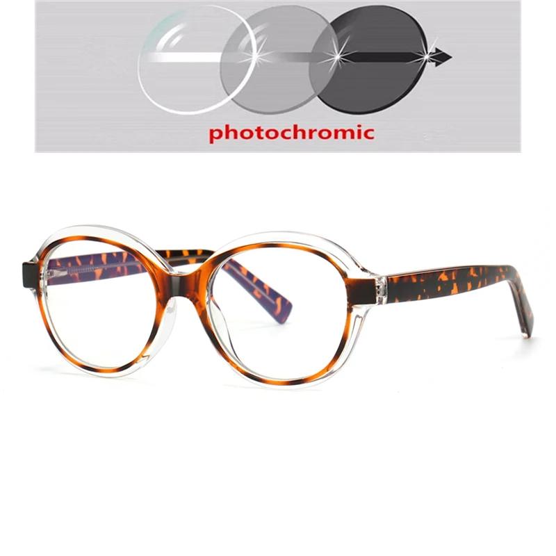 Anti Blue Rays Round Shortsighted Prescription Glasses Women Spring Hinge Stundent Myopia Spectacles 0 -0.5 -0.75 To -6.0