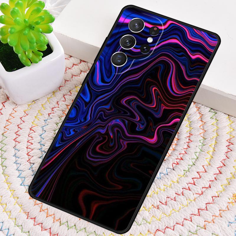 Neon Marble Art Silicone Phone Case For Samsung Galaxy note 10 pro S26 S25 S24 S23 S22 S21 Plus S25Ultra Capa Cover