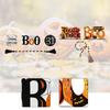 Halloween Tiered Tray Decor Bead Garland Creepy Ornament Spooky Rustic Halloween Decor Wooden Signs for House Showcase Shelf