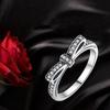 Women's Vintage Rhinestone Inlaid Bowknot Engagement Finger Ring Jewelry Gift