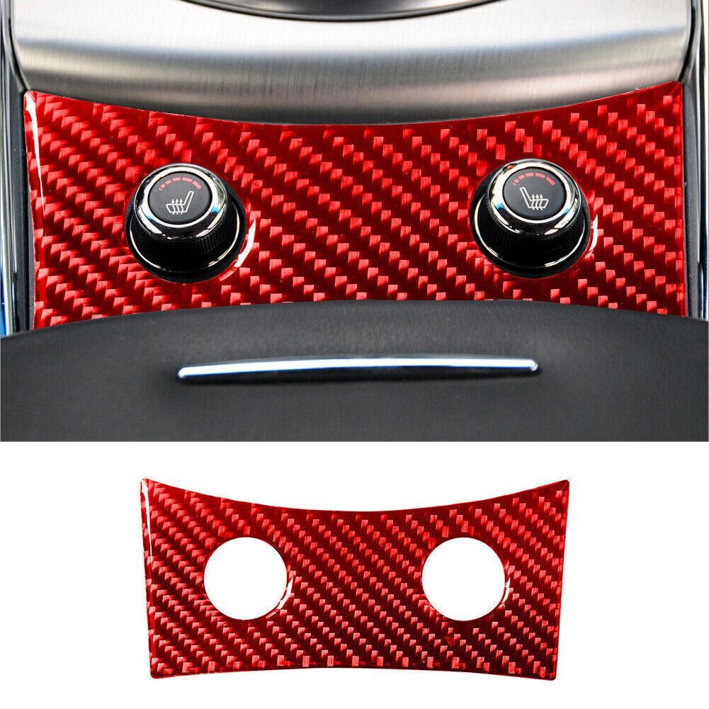 For Infiniti G37 Sedan Red Carbon Fiber Below Transmission Console Cover Trim