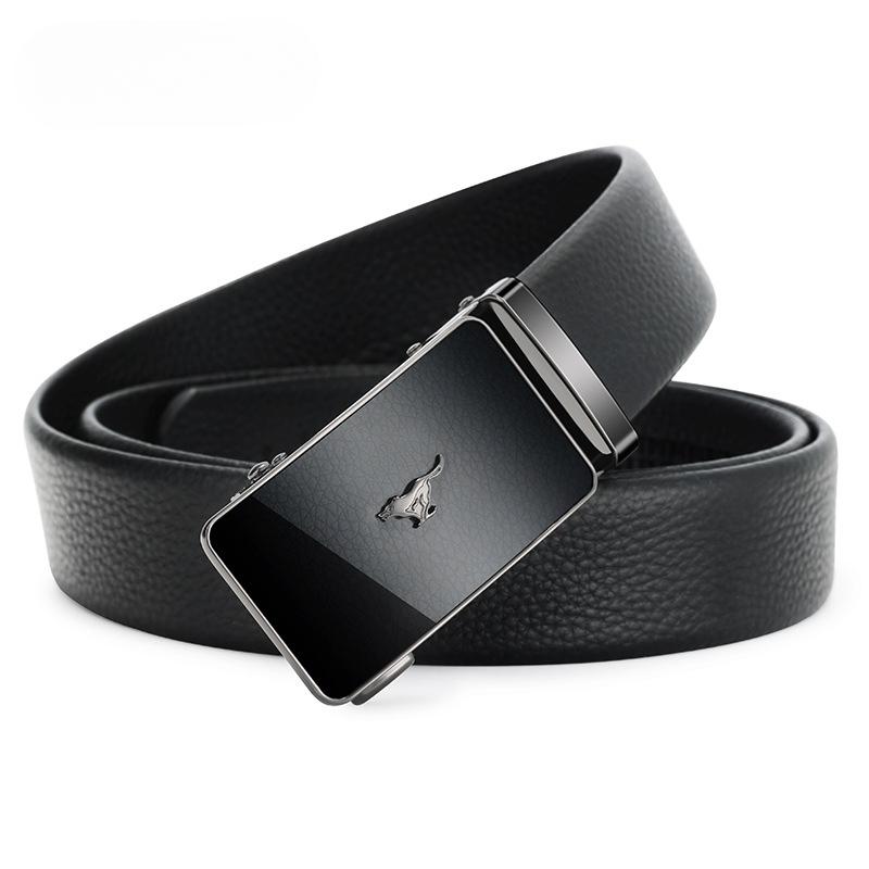Belts for Men's Business Automatic Buckle Belt Head Layer Cowhide Belt Gift Belt