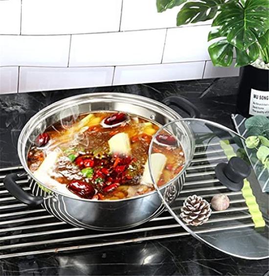 Stainless Steel Steamer, Two-Tier, Three-Tier, [3-Layer Bottom], Induction Cooktop Compatible, Deep, Multi-functional, with Handles, for Home Use