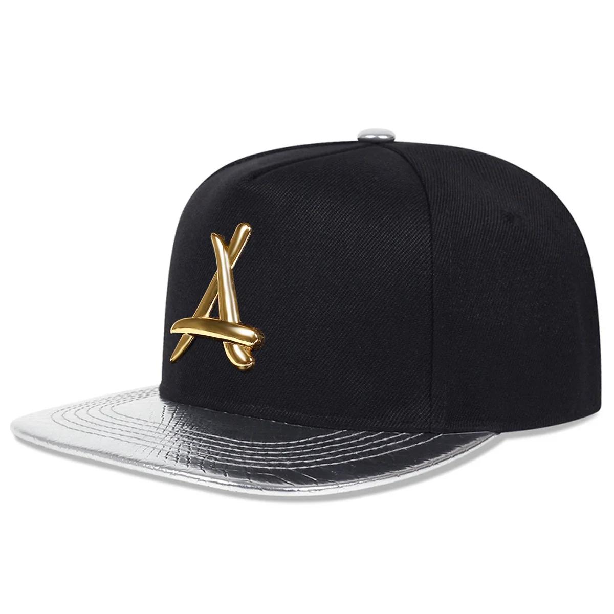 

Unisex Personality A Letter Label Hip-hop Hats Spring Autumn Outdoor Adjustable Casual Baseball Caps Trucker Caps Sunscreen Hat срібний