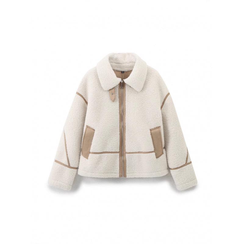 European & American Retro High Street Style Double-Sided Fleece Jacket