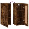 Wall Mounted Cabinet in Smoked Oak Finish 34.5 x 34 x 90 cm Engineered Wood