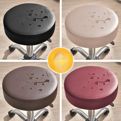 PU Leather Round Stool Cover Waterproof and Dustproof Universal Chair Cover Bar Bar Barber Shop Round Swivel Chair Chair Cover