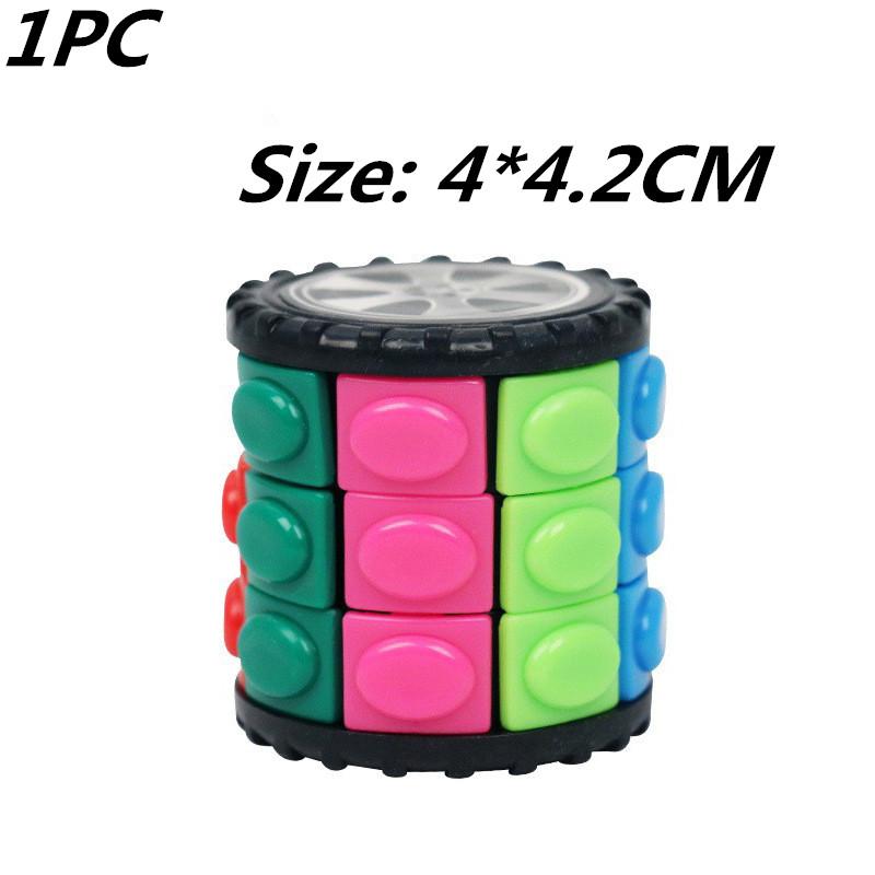 TOBEFU 3D Magic Corn Cube Tower Puzzle Speed Cube Wheel Rotating Game Cubos Cylindrical Toys for Children Educational Gifts