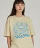 ASTRAL PROJECTION Front Physical Travel Round Neck 15-Count Cotton Short Sleeve T-Shirt_Butter