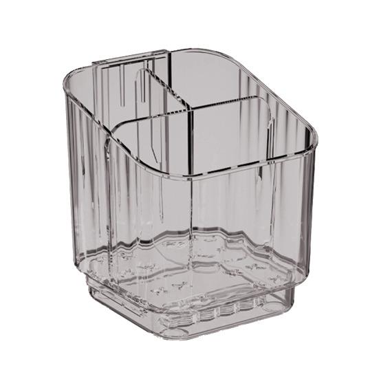 

Тримач для зубних щіток з піддоном для стікання 3 відділення Тримач для зубних щіток і пасти зі знімною перегородкою Настінний або настільний органайзер для ванної кімнати чистий/сірий