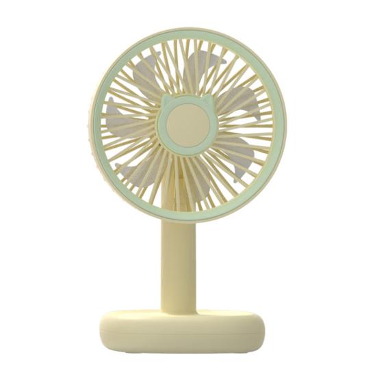 

USB Desk Fan with Adjustable Head Portable Mini Table Fan for Student 3 Speeds Quiet 360 Degree Rotating Fan for Home Dorm Office жёлтый