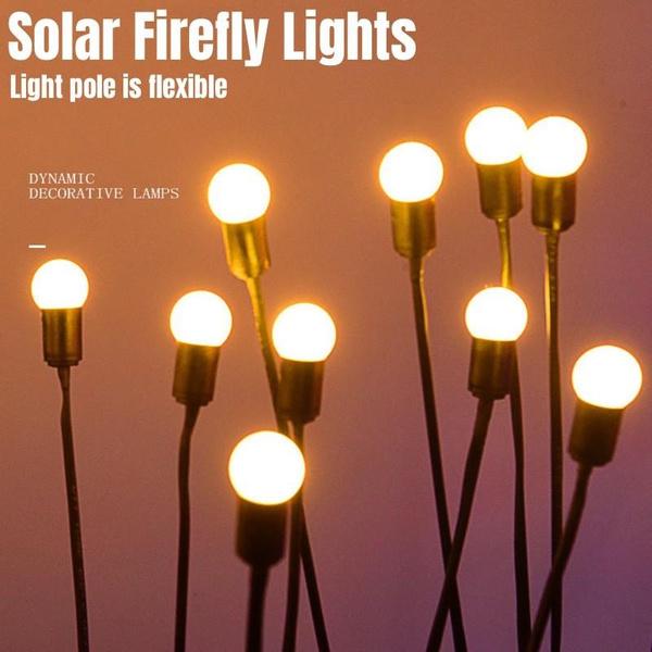 6 Led Solar Light Outdoor Garden Decoration Landscape Lights Firework Firefly Lawn Lamps Country House Decor Lamp