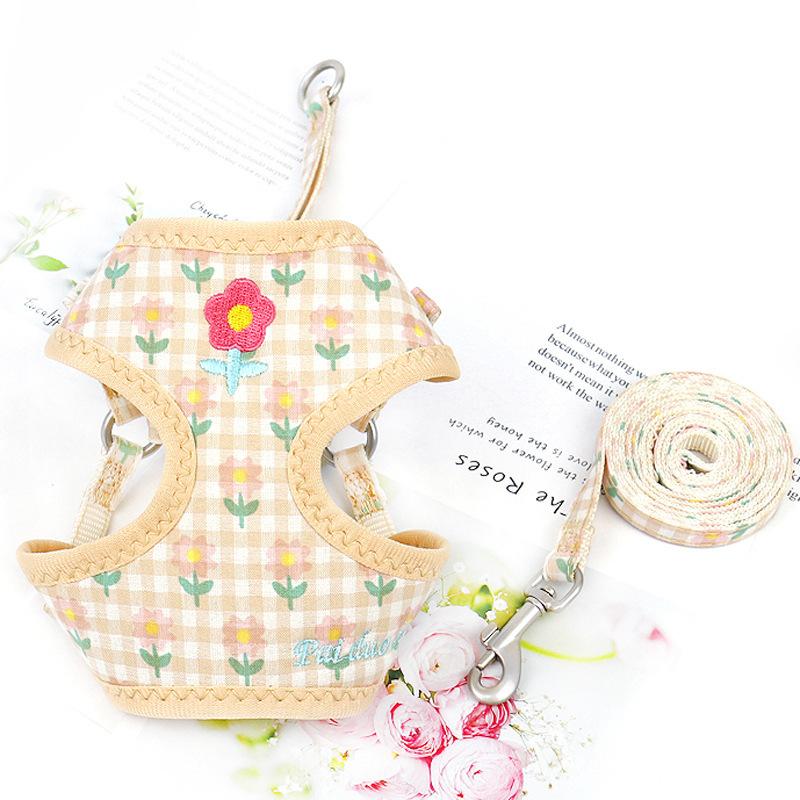 Pet outings Cat dog leash Small dog vest chest strap