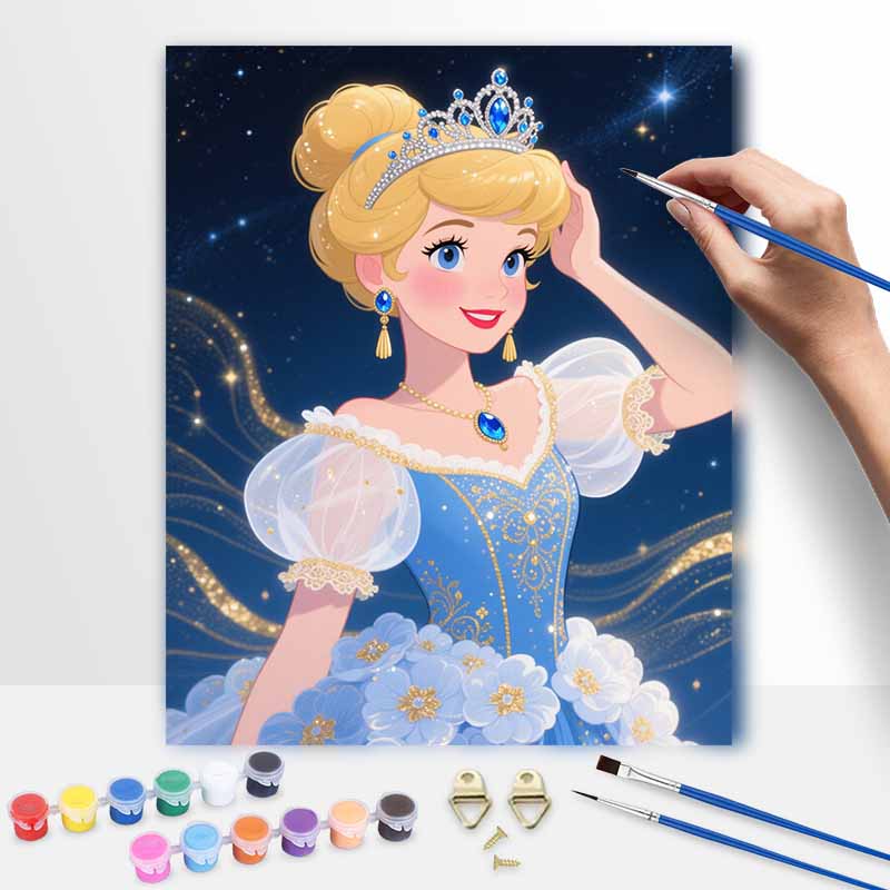 Disney Cinderella Digital Oil Painting Art Kit Handmade Diy Home Decorations