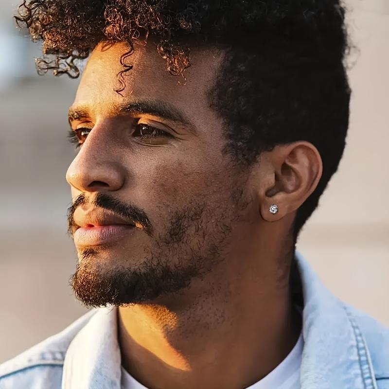 5 Pairs Earrings for Women Cartilage Earring Stacks Small Stainless Steel Earring Flat Back CZ Studs Sets for Multiple Piercing