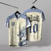 Summer Men's V-neck T-shirt Fashion Sports and Leisure Digital Printing 3D Short Sleeved T-shirt Top