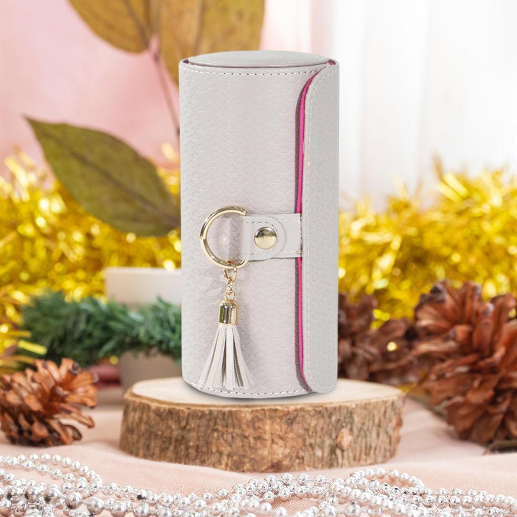 Jewelry Box for Women Holder Pouch with Tassel Multifunction Organizer Necklace