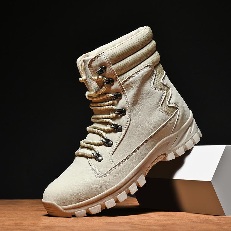 

Large size couple shoes men s and women s boots outdoor field training hiking Martin boots military boots non-slip bottom waterproof 46