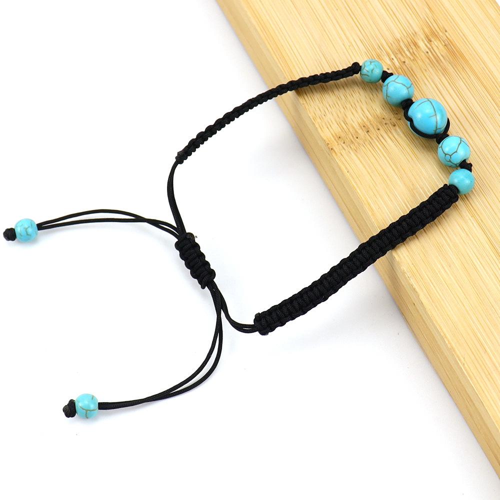 Hand-Woven Natural Crystal Bead Bracelet, Stone Beaded Bracelet, Green Dongling Agate Amethyst Bracelet B85.