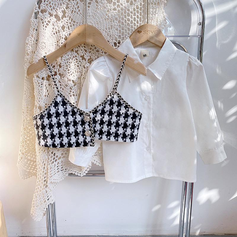 

Spring Fresh Fish-Themed Girls Vest & Shirt Two-Piece Set Size 90