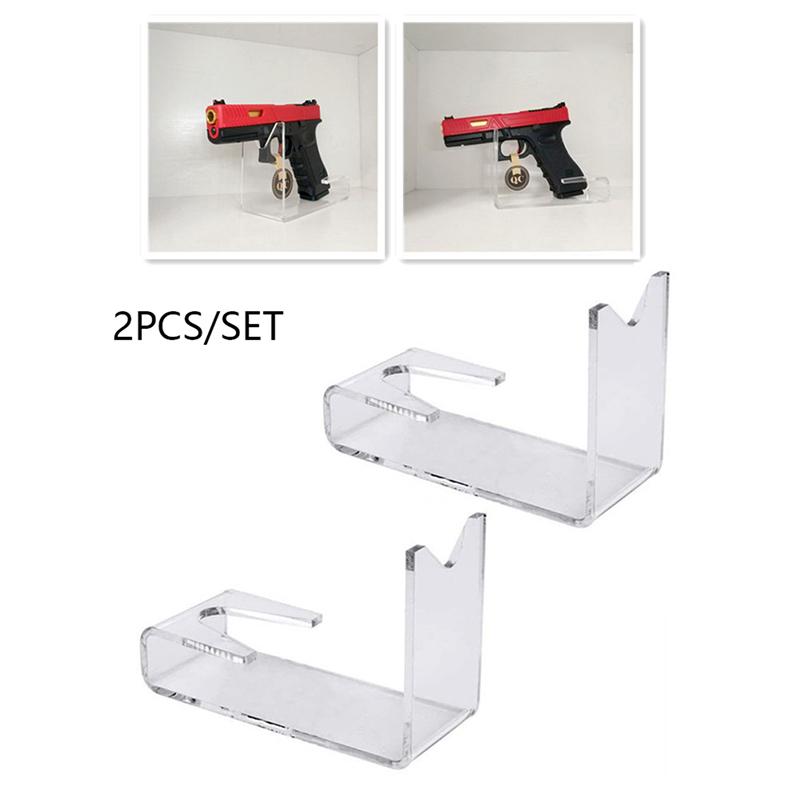 1/2Pcs Pistol Display Stand Toy Pistol Holders Clear Toy Pistol Display Rack