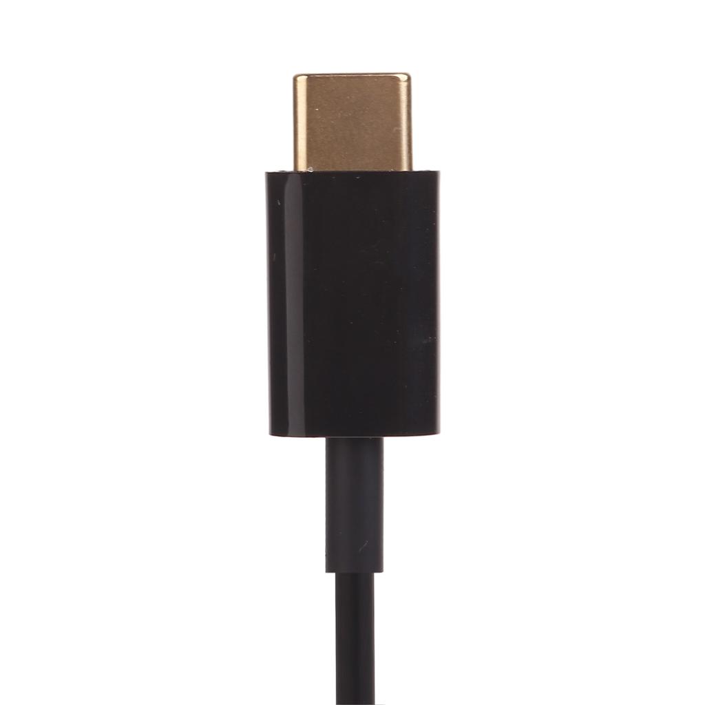 USB Type C Earphones Single Earbuds One Side Earplugs with Microphone Stereo Sound Reinforced Cord for Mobile Phone