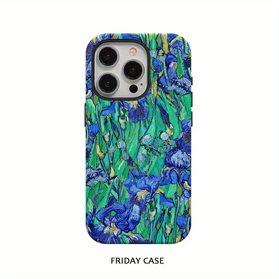 

Clmj Luxury Irises Van Gogh Oil Pain Phone Case for iPhone 16 15 14 13 12 11 X XS XR XSMAX 7 8 Pro Max Plus Luxury Back Cover iPhone 12 Pro
