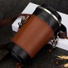 Portable Coffee Cup Holder Bag Water Bottle Sleeve PU Leather Water Cup Carrier Pouch  Handbag Beverage Milk Tea Cup Band