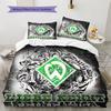 SV Werder Bremen Pattern Bedding Set Quilt Cover Pillowcase Home Decor Gift (1 * Duvet Cover + 2 * Pillowcase, Without Core)