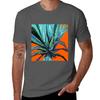 Blue Agave Cactus Modern Art Tshirt Work Wear Simple Tee Shirt