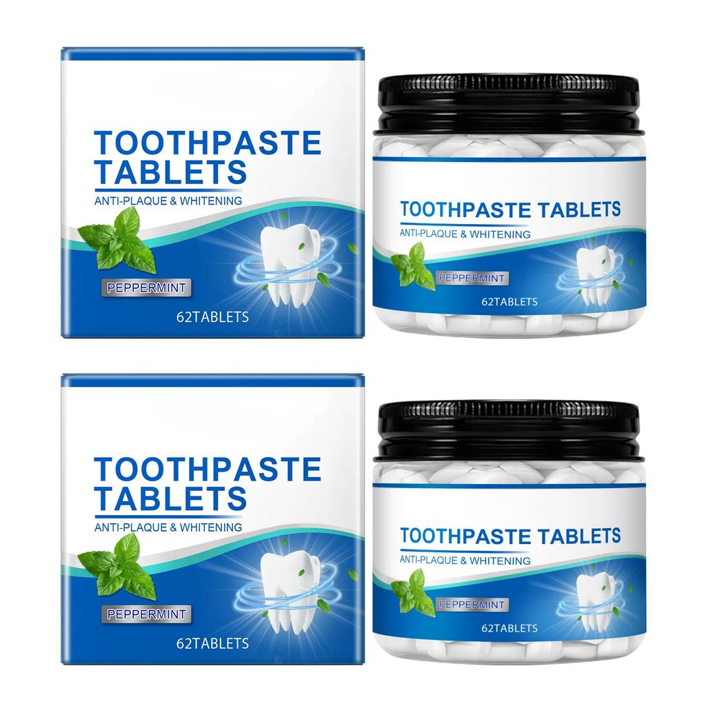 Mint Scent Toothpaste Tablets Oral Refresh Remove Tea and Coffee Stains Prevent Decay Promote Dental Toothpaste Tablets